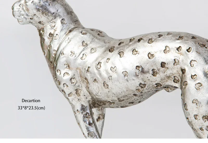 زخرفة الفهد الفضي في العصور الوسطى لغرفة المعيشة، زخرفة تركيب فنية عصرية للرجال