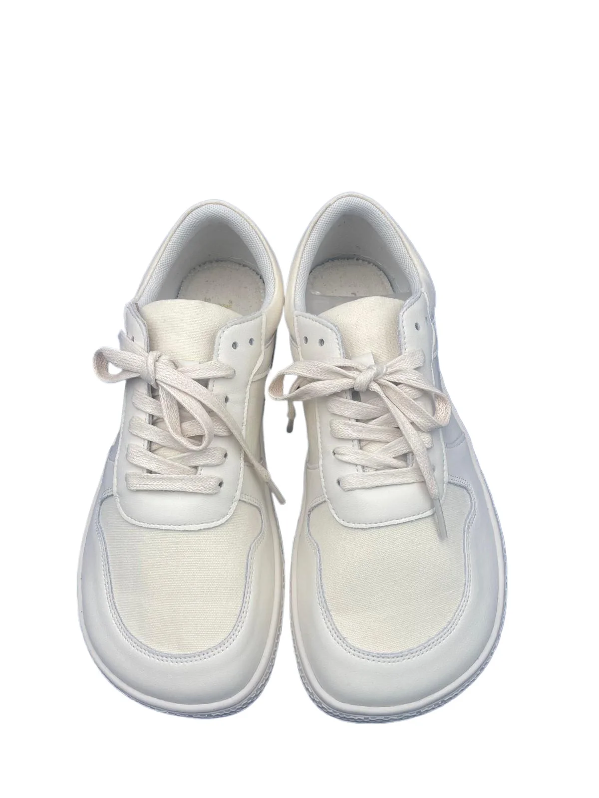 Tipsietoes  Barefoot Genuine Leather+Canvas Sneaker For Women Men Flat Soft Zero Drop Sole Wider Toe Box Flexible Light Weight