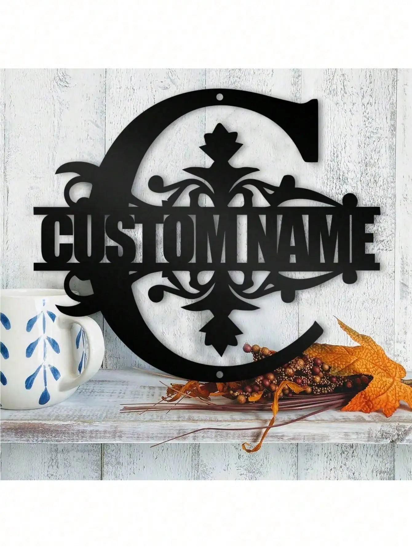 

Personalized Metal Last Name Sign Custom Wall Art for Home Decor Housewarming Gift