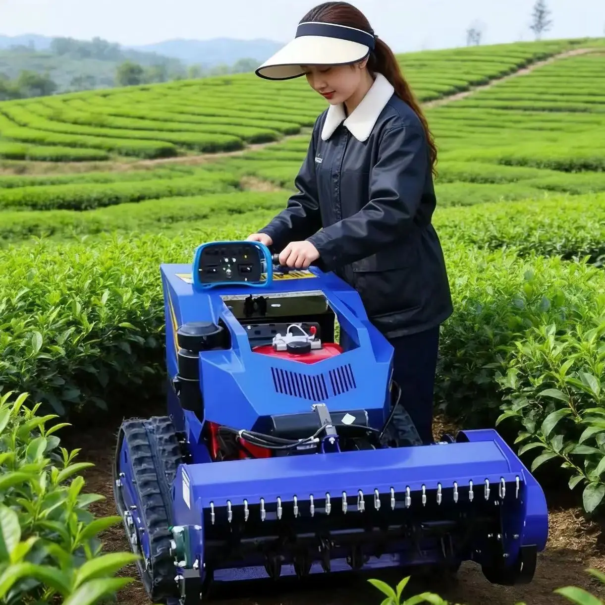 

Customized NEW automatic sickle lawn mower with commercial remote control design for efficient lawn maintenance flail mower