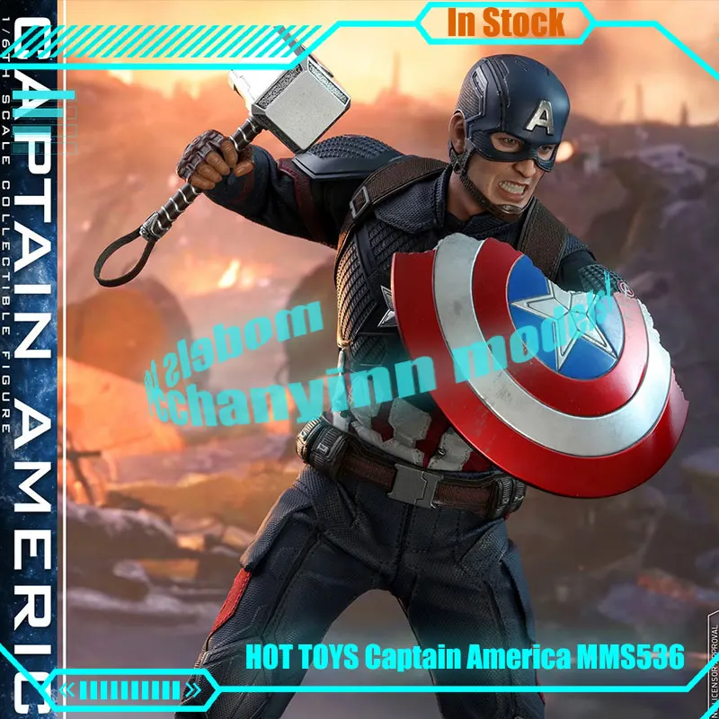 Original Hot Toys 1/6 Captain America Action Figure The Avengers Steve Rogers Anime Figurine Statue Ht Mms536 Models Collect Toy