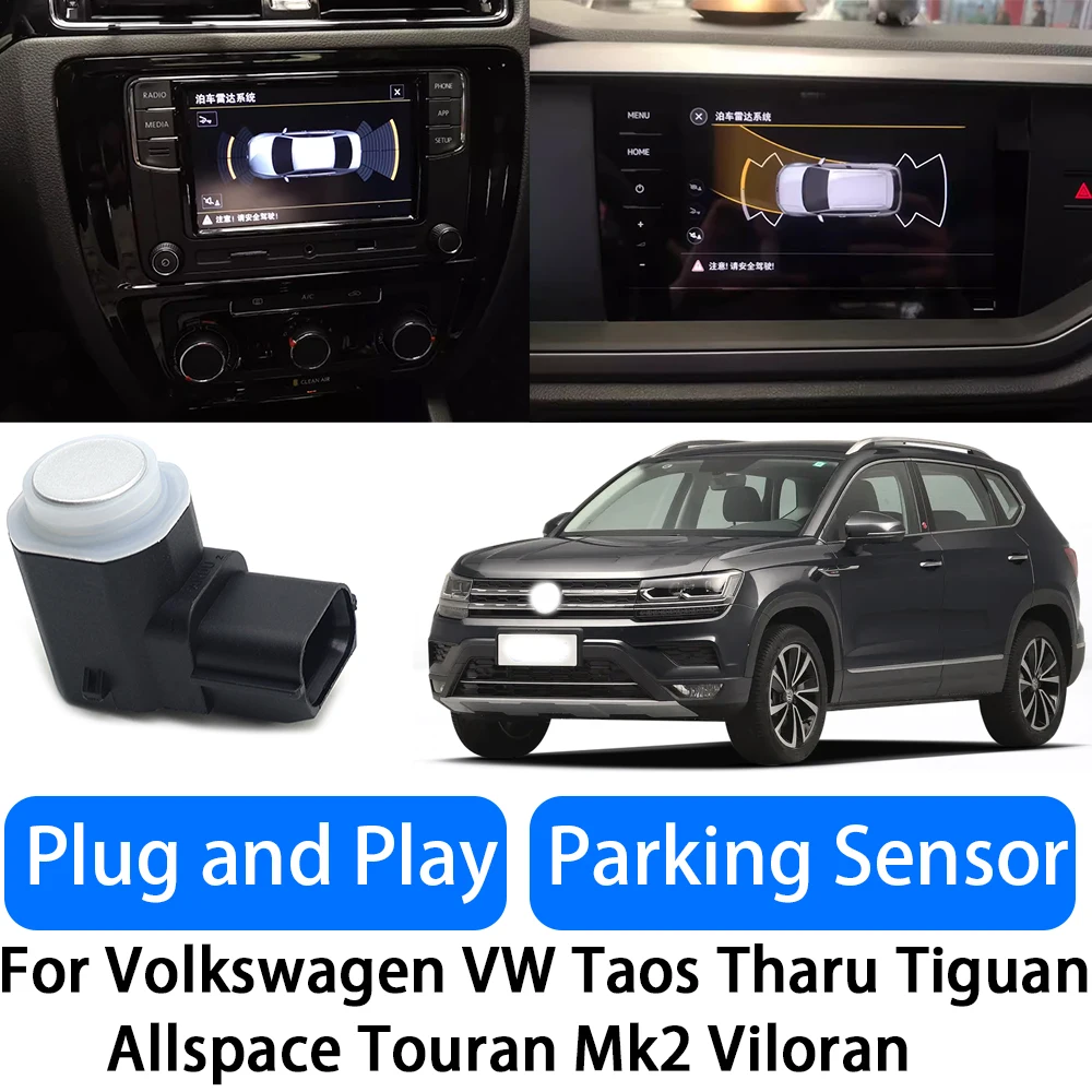 

For Volkswagen VW Taos Tharu Tiguan Allspace Touran Mk2 Viloran Radar Easy Install OEM Fit Parking Sensor System