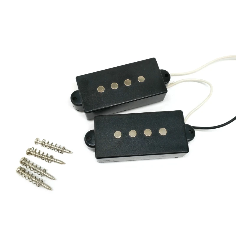 1 Tone 1 Volume 1 Jack for PB Style Electric Bass Replacements, Prewired Wiring Harness with Bass Humbucker Pickup Set