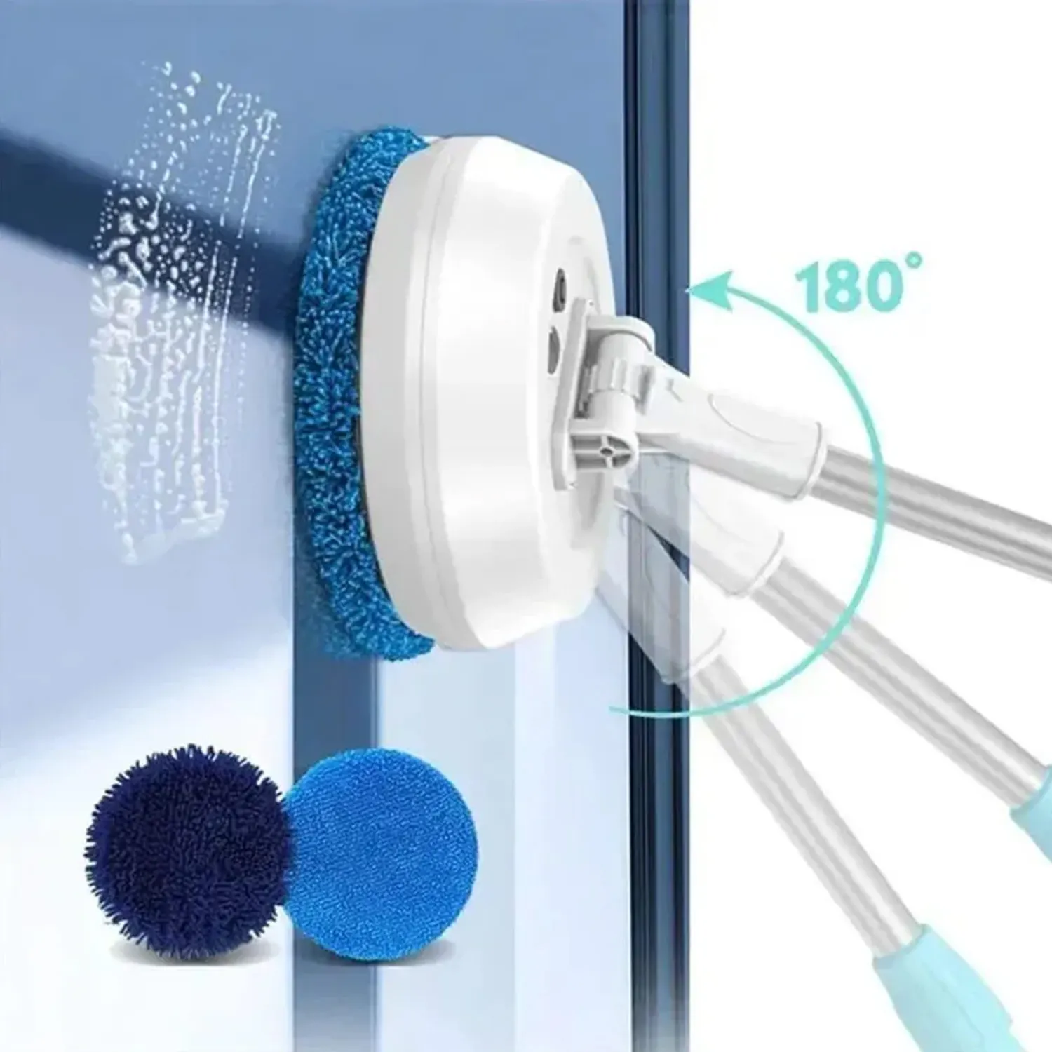 Wireless Automatic Electric Rotary Mop Cleaning Machine 2-in-1 Dry Wet Household Cleaning Tools For Car Glass Window Floor