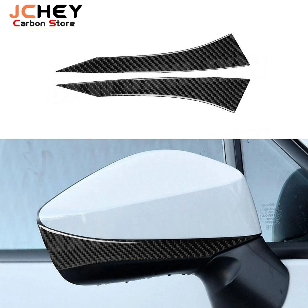

JCHEY Carbon Fiber Car Rearview Mirror Cap Trim Strips Cover Anti Collision Decal Stickers For Toyota GT86 FT86 Subaru BRZ 13-20