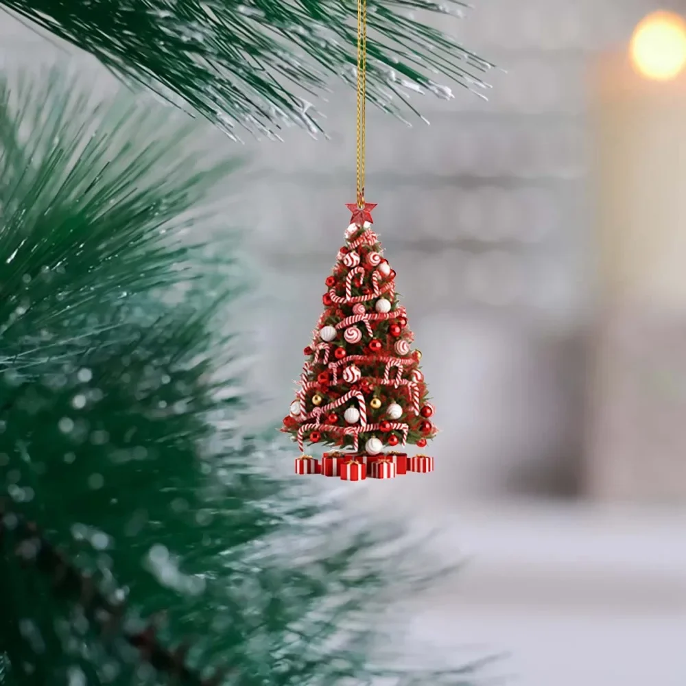 Hot Christmas Tree Hanging Ornaments Pendant Xmas Home Table Decor Gifts 2025 Happy New Year Decor Christmas Ball Ornaments