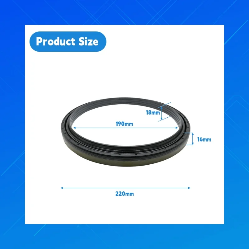 

OEM:Corteco 12015136B.Size:190x220x16/18mm,DMHUI high-qualityNBRtractor oil seals,applicable to Corteco12015136B,ZF:0734309412