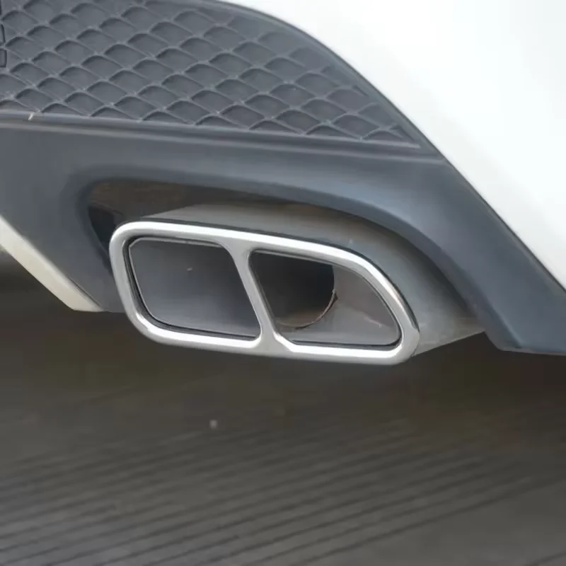 

Car Stainless Steel Tail Throat Exhaust Pipe Muffler Tip Cover Trims For Mercedes Benz CLA SLK C117 W117 2013-2016 Accessories