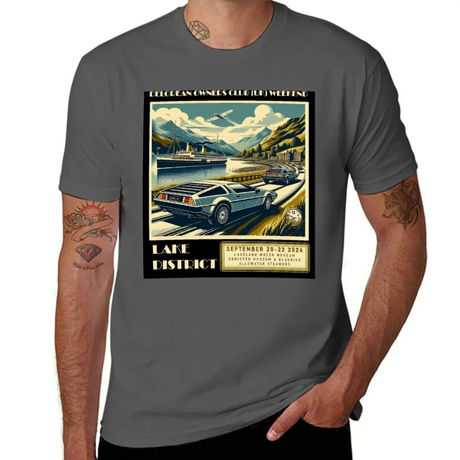 

DeLorean Owners Club 2024 Event T-Shirt t shirt man luxury man t shirt summer man t shirts cotton T-Shirt