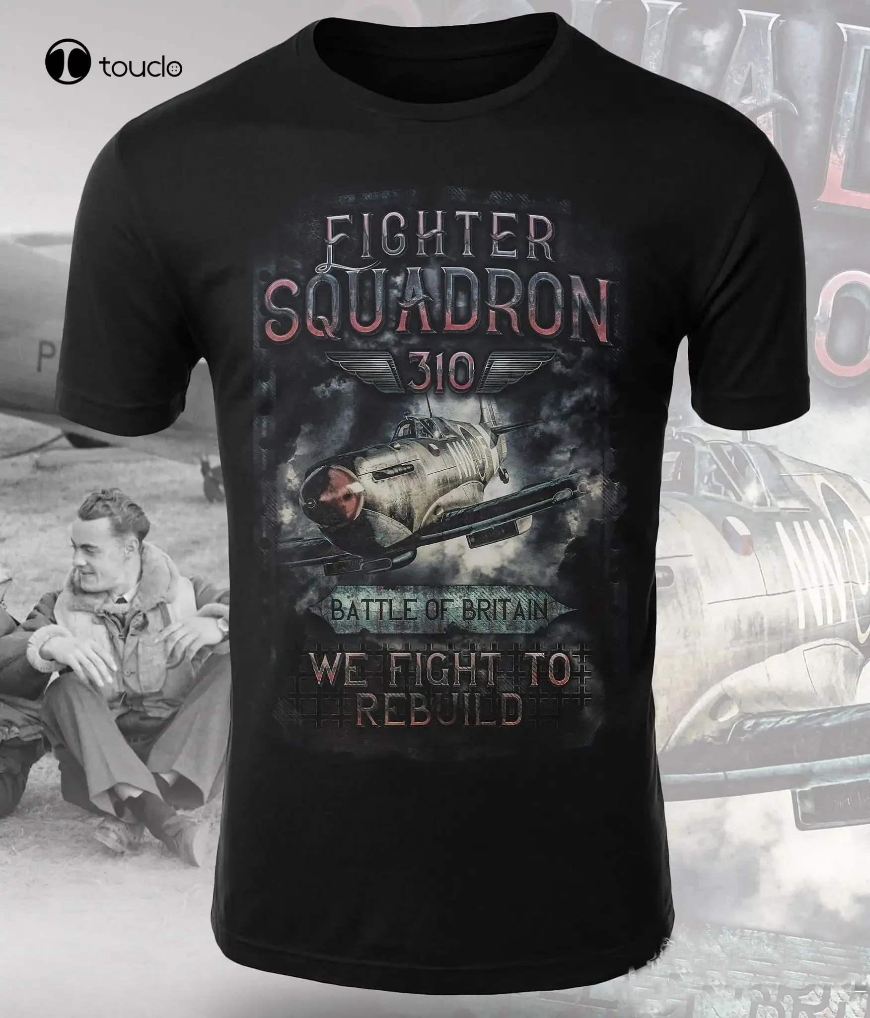 Royal Air Force Supermarine Spitfire 310 Fighter Squadron T-Shirt. Summer Cotton Short Sleeve O-Neck Men'S T Shirt New S-5XL