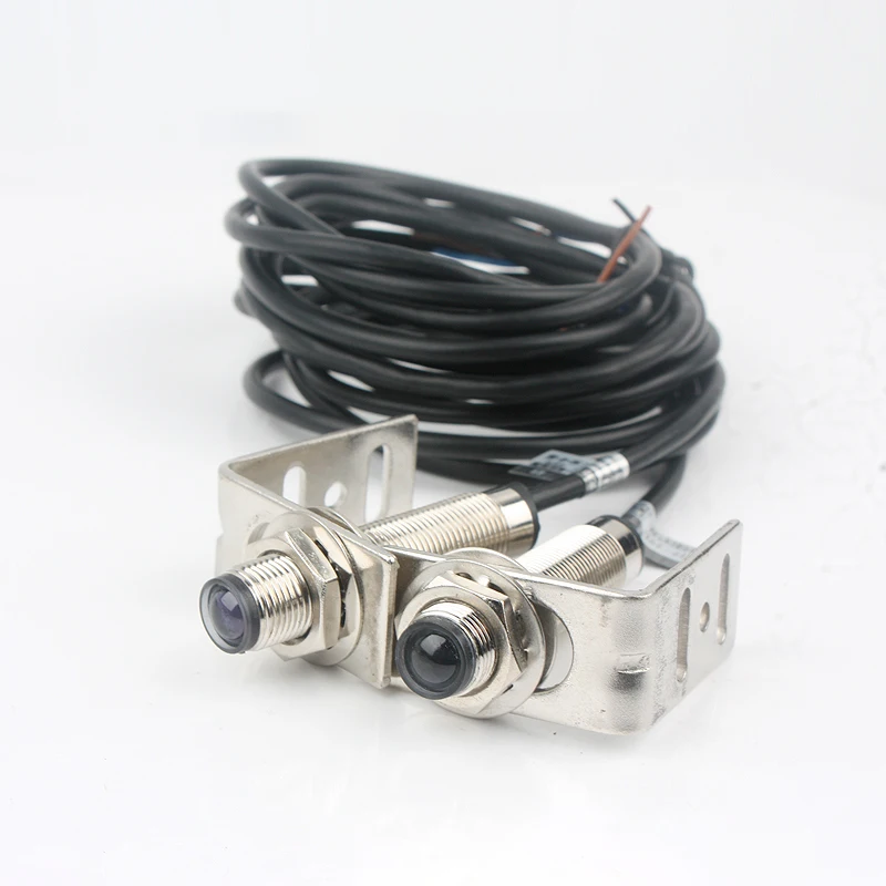 5M Photoelectric Sensor M12 Infrared Ray Through-Beam Reflection Optical Photoelectric Switch Sensor NPN NO 6-36VDC