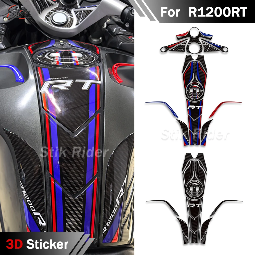 

R 1200 RT For BMW R1200RT 2016-2024 Motorcycle 3D Resin Tank Pads, Fairing Fender Mudguard Protection Stickers Kit