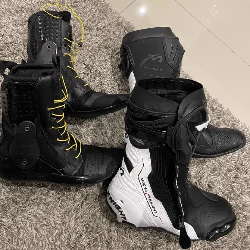 BENKIA Mocha Motorcycle Boots CE Certification Professional Track