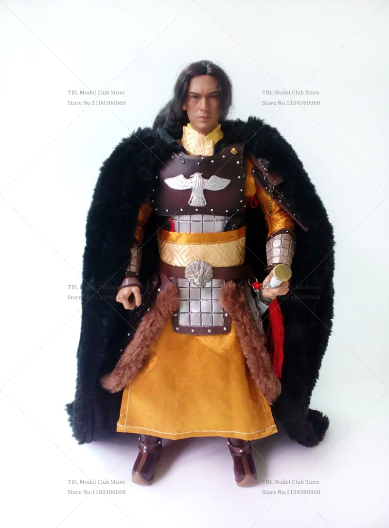 Roupas masculinas em escala 1/6, futuristas militares antigos, espadachim, capa de pelúcia grossa, manto de algodão para figura de ação de 12 polegadas, soldado