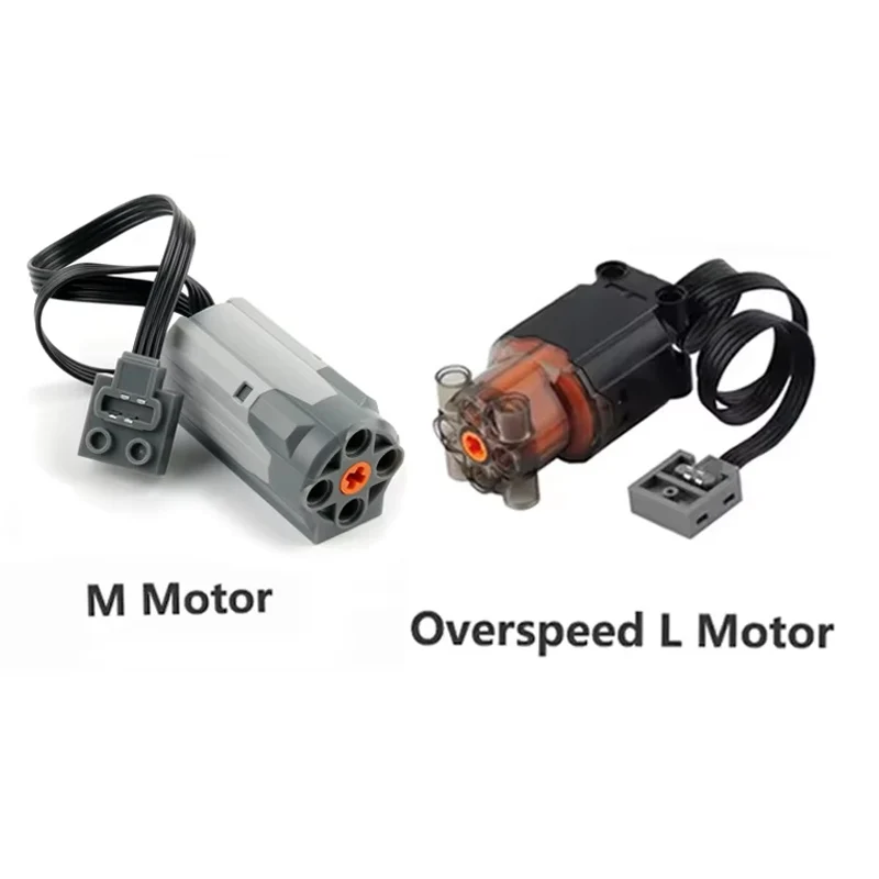 Motor L de exceso de velocidad, tecnología PF, piezas de bloques de construcción, juego de Control remoto, función de potencia, Motor M, ladrillos Moc, accesorios de juguetes DIY