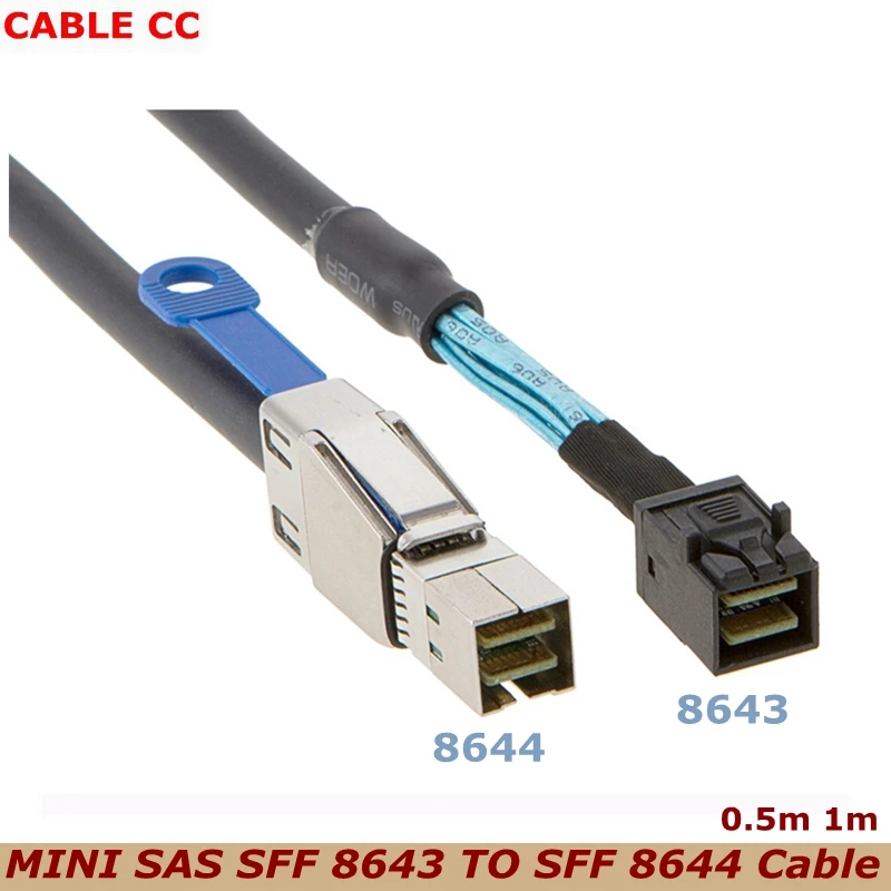 

50cm 100cm External HD Mini SAS 3.0 SFF 8644 to Mini SAS SFF 8643 HD 36PIN Cable 12Gbps Server External Hard Drive Cable
