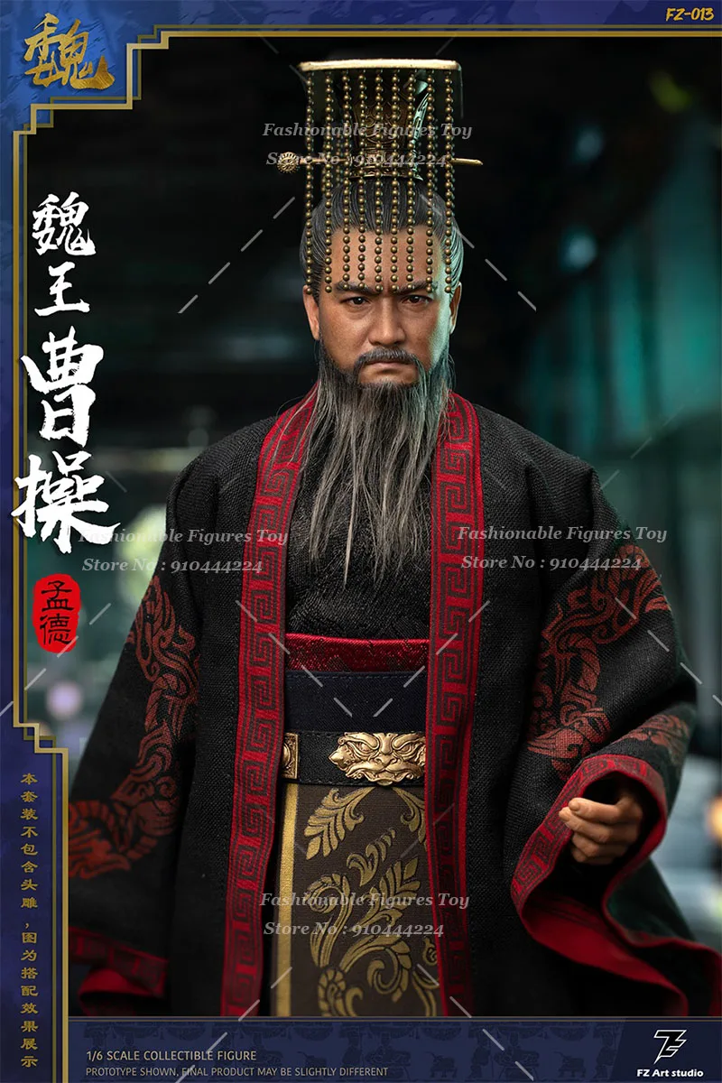 Fz Art Studio Action Figure Toy, Wei Capítulo Wei Rei Cao Cao Chinês antigo, 1 6 Homens Soldado, 12"