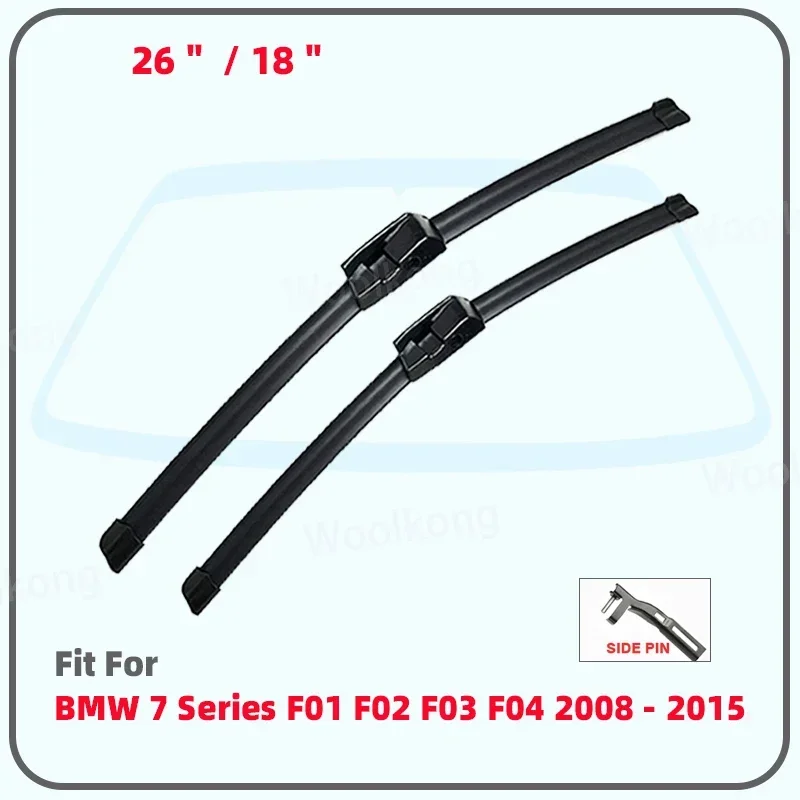 LHD Front Wiper Blades Set For BMW 7 Series F01 F02 F03 F04 2008 - 2015 Windshield Windscreen 26