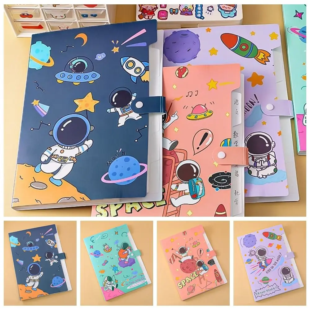 Desenhos animados astronauta arquivo pasta, saco de órgãos, pvc papelaria organizador, alta qualidade