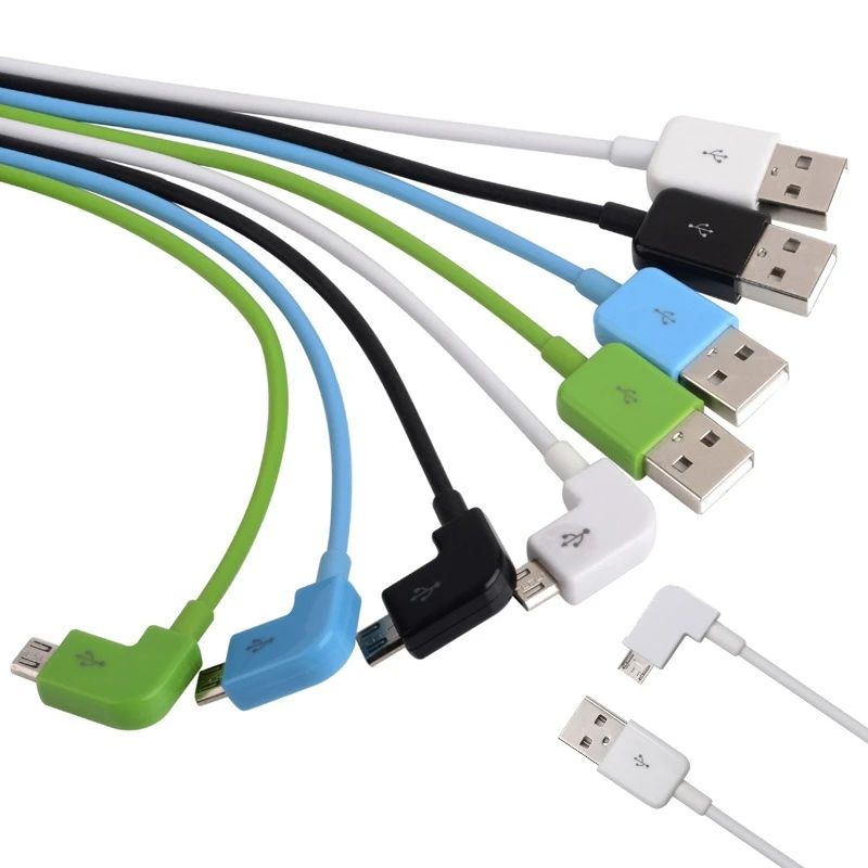 90 Degree Short Micro USB Cable 2A 90 Corner Quick Charge USB To Micro-USB Angle Charger Sync Data Fast Charging Cable for Phone