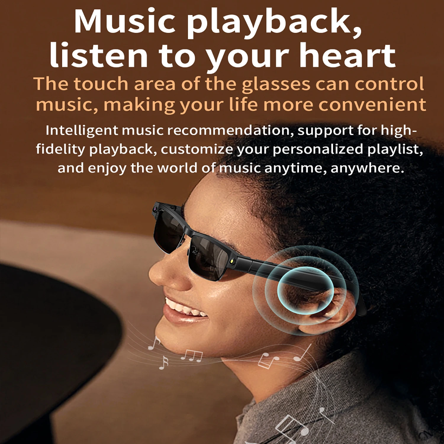 

Умные очки, Bluetooth-вызов, музыка, голосовой помощник, управление камерой, видеозапись, идентификация объекта, AI-переход, умные солнцезащитные очки