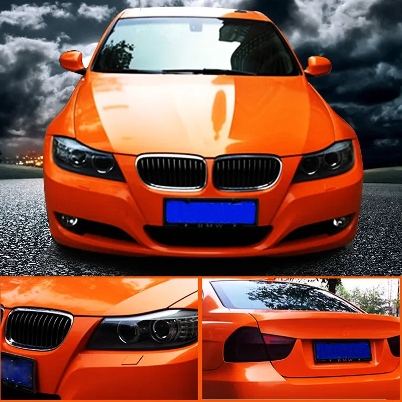 50*150 Car Styling Stickers PVC Glossy Vinyl Body Film Orange Blue Wrap Bubble Free Car Wrapping Film Many Colors for Choice