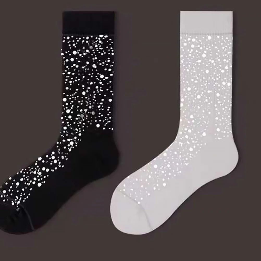 1 زوج عاكس زوجين الجوارب دائم مرونة مريحة ملهى ليلي توهج الجوارب الرياضية جوارب عاكسة