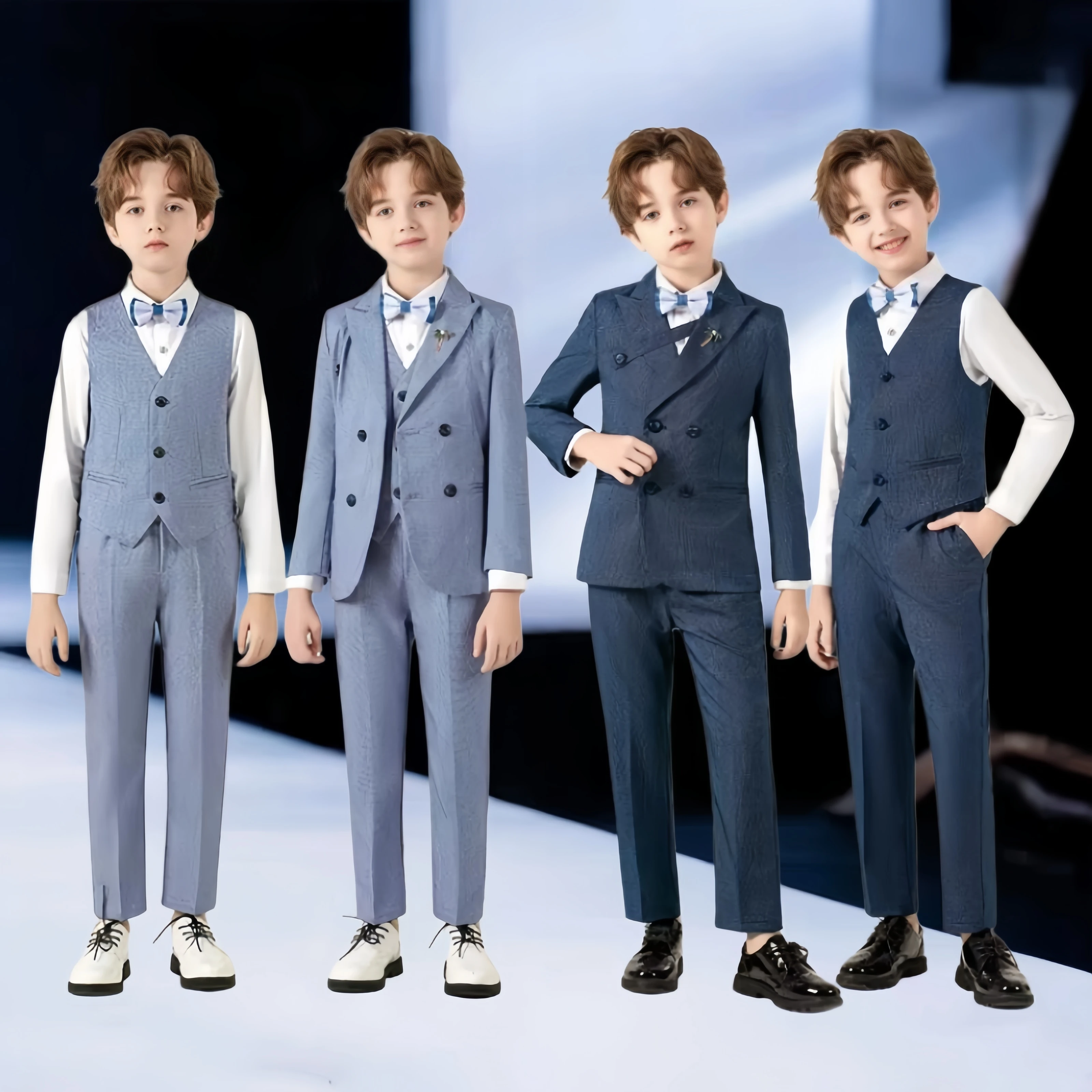 

Весенне-осенний детский костюм для фотосессий, свадебный наряд для мальчиков, детский костюм для выступлений на пианино и ведущих мероприятий