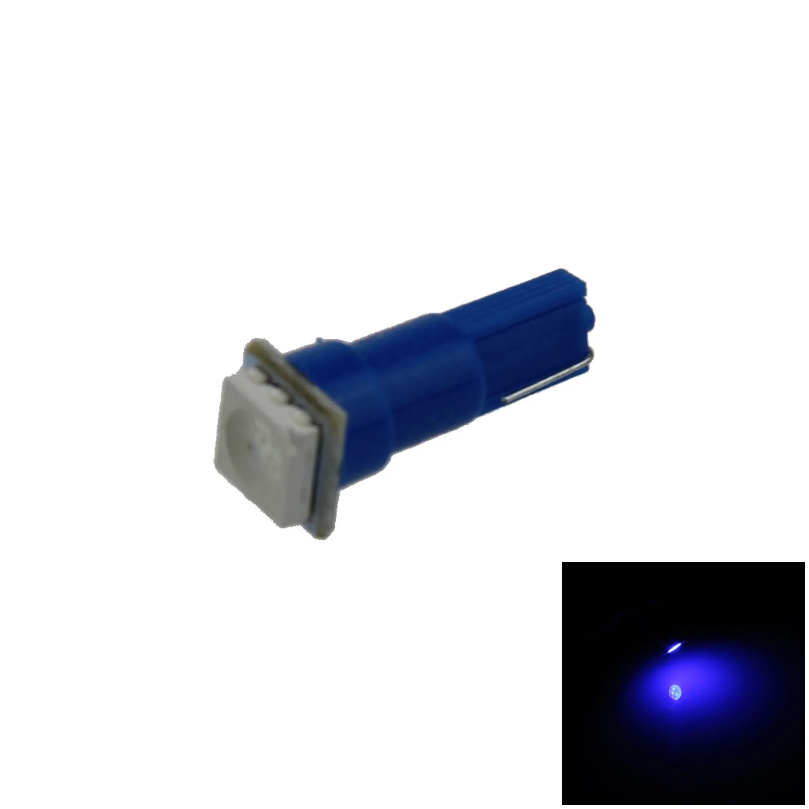 1x Blue Auto T5 Side Bulb Marker Light 1 Emitters 5050 SMD LED 74 79 85 B001