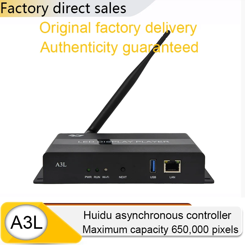 Huidu A3L Asynchronous Full-Color Playback Box With A Maximum Load of 650,000 Pixels LED Outdoor Indoor Display WiFi Control Box