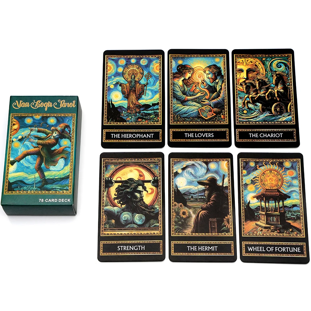 New Van Gogh Tarot Cards A 78 Cards Deck High Quality English Version Fortune Telling Divination Deck