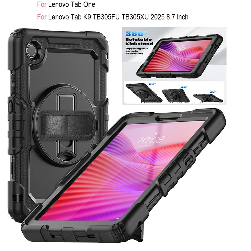 

Противоударный чехол-броня для Lenovo Tab One / Lenovo Tab K9 TB305FU TB305XU 2025, 8.7 дюйма, усиленный, с защитой экрана