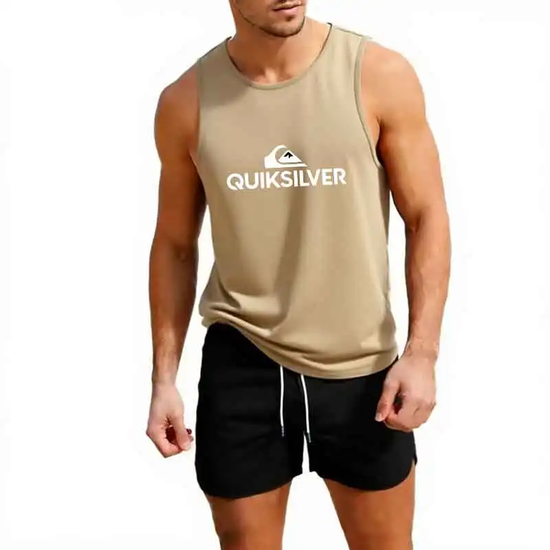 Gym Tank Top Running Sleeveless Shirt Fitness Workout Vest Men Basketball Jersey Training Bodybuilding Workout Stringer Singlets image 5