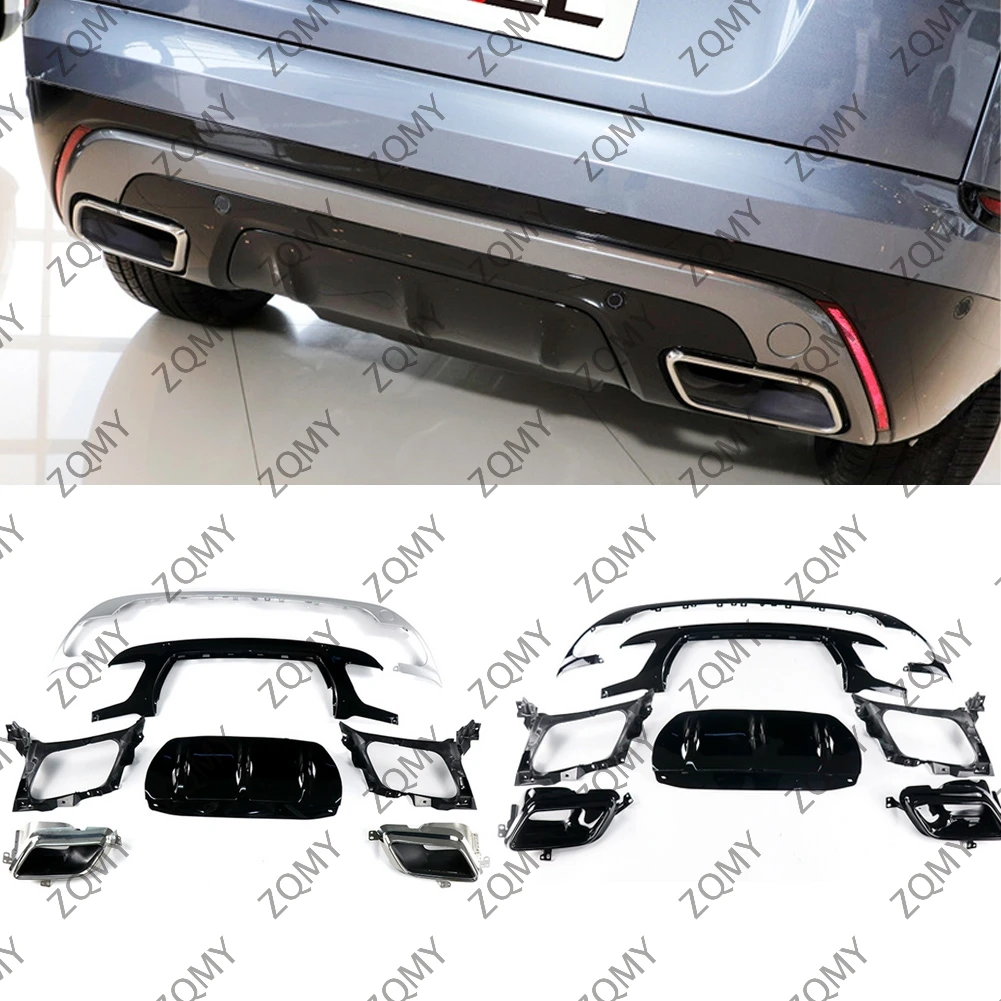 

7Pcs Car Rear Bumper Kit Trim Decor Accessries For Land Rover Range Rover Velar 2018 2019 2020 2021 2022