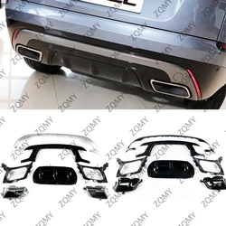 7Pcs Car Rear Bumper Kit Trim Decor Accessries For Land Rover Range Rover Velar 2018 2019 2020 2021 2022