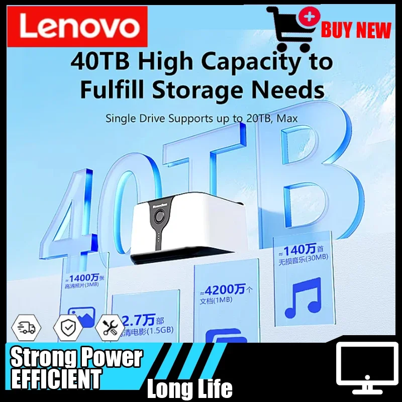 

Lenovo Blueendless 2-Bay HDD SSD Docking Station USB3.0 SATA Hard Drive Enclosure Offline Clone Duplicator for 2.5/3.5 Inch Disk