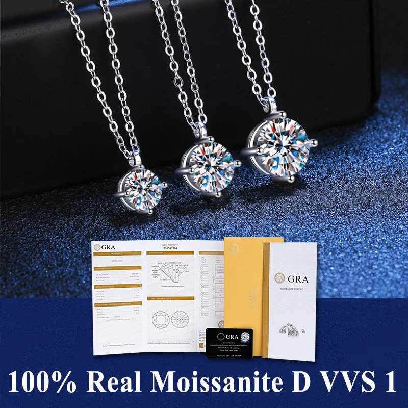 Thumbnail 3 - #58 Top Moissanite Pendant Necklaces Picks for Every Budget