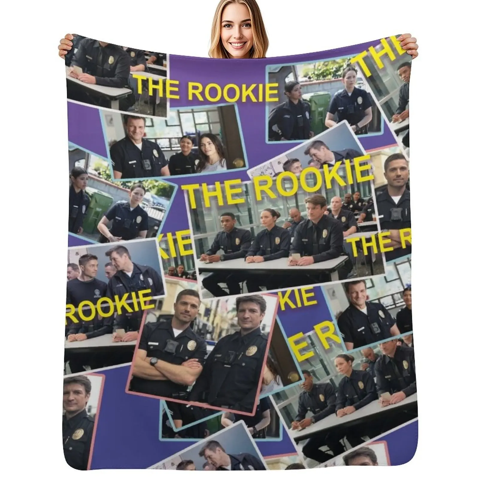 

the Rookie, series Throw Blanket Luxury St Decorative Sofa for babies Cute Plaid Blankets