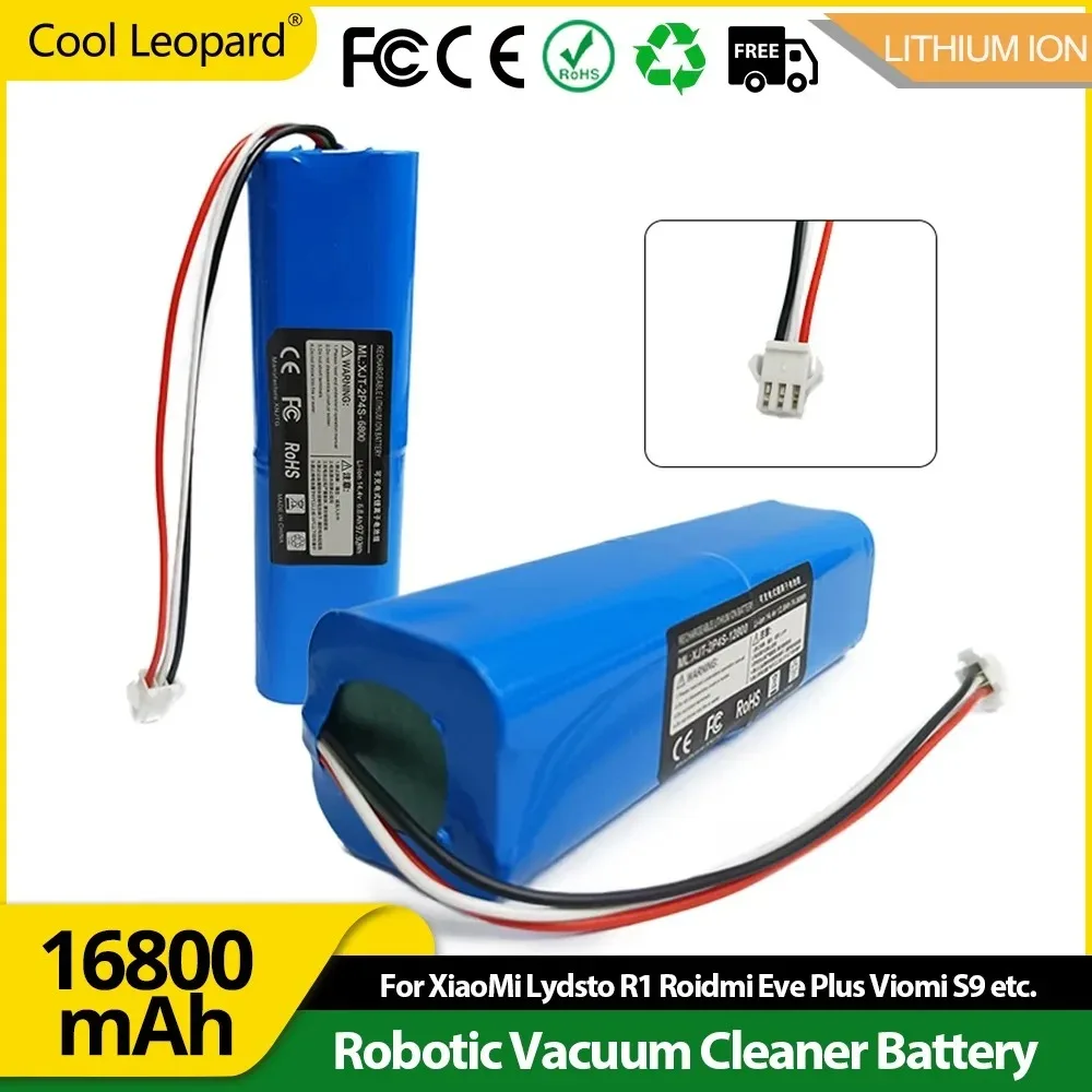 

Original 14.4V 16800mAh For XiaoMi Lydsto R1 Accessories Lithium Battery Rechargeable Battery Pack is For Repair and Replacemet