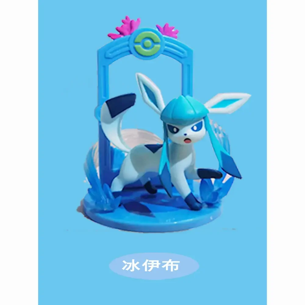 Pok è mon Eevee Acqua decorativa Eevee Fuoco Eevee Elfo Eevee Scuro Eevee Ghiaccio Eevee Meloid Fulmine Eevee Cieco Scatola Fatta a Mano