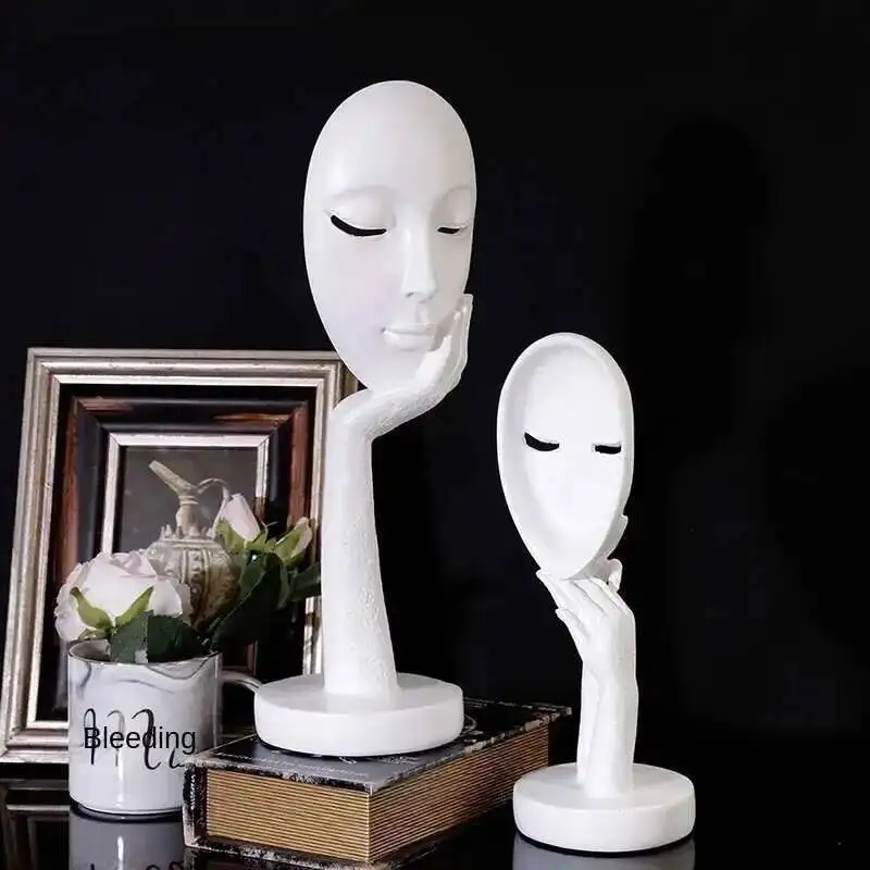 

Modern decorative creative resin abstract art living room bedroom home office study women's face ornaments