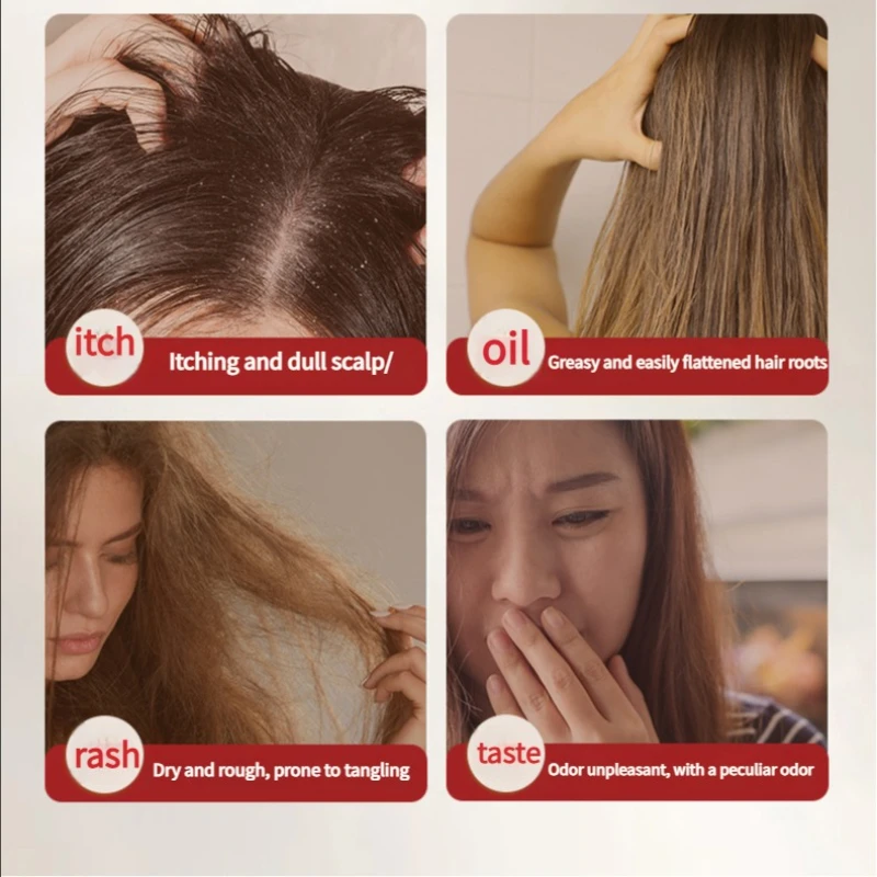 Saffron Polygonum multiflorum Moisturizing Shampoo 500ml Refreshing, Fluffy, Oil Control, Strong and Tough Hair Shampoo