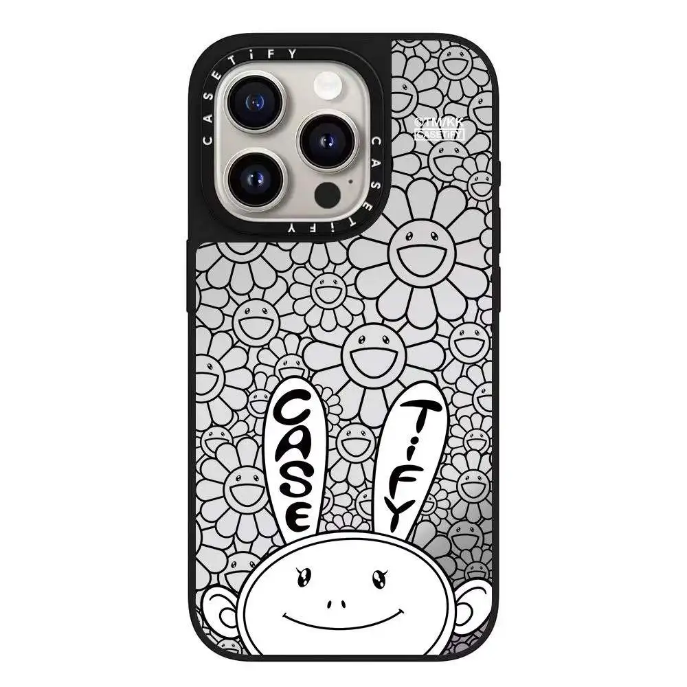 حافظة هاتف MINISO Anime Character Mirror لهاتف iPhone 16 Pro Max/15 Plus، مناسبة لهاتف iPhone 14 و13