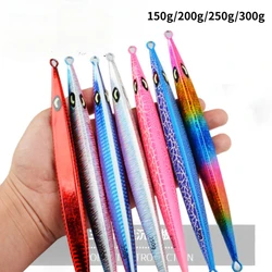 Fast Sinking Long Metal Jig Fishing Lure Slow Cast Jigging Spoon 150G 200G 250G 300G Artificial Shore Metal Bait Sea Tackle