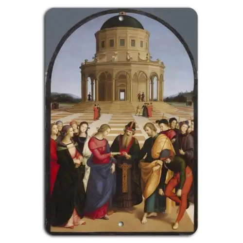 Renaissance Romance: The Marriage of the Virgin-Aluminum-tin sign