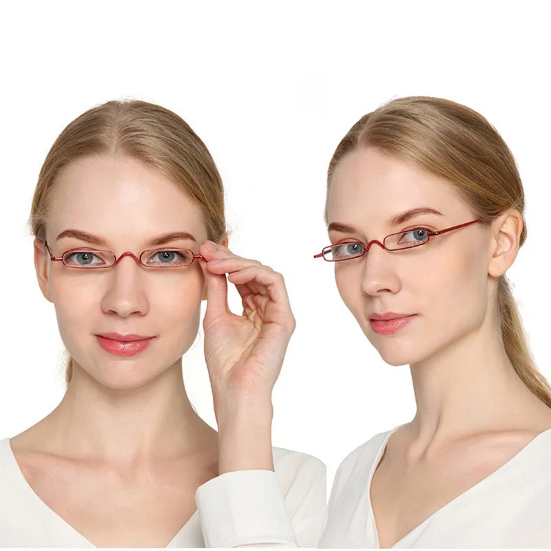 Men Women Spring Hinged with Portable Clip Case Readers Slim Pen Reading Glasses Slim Reading Glasses with Pen Clip Tube Case