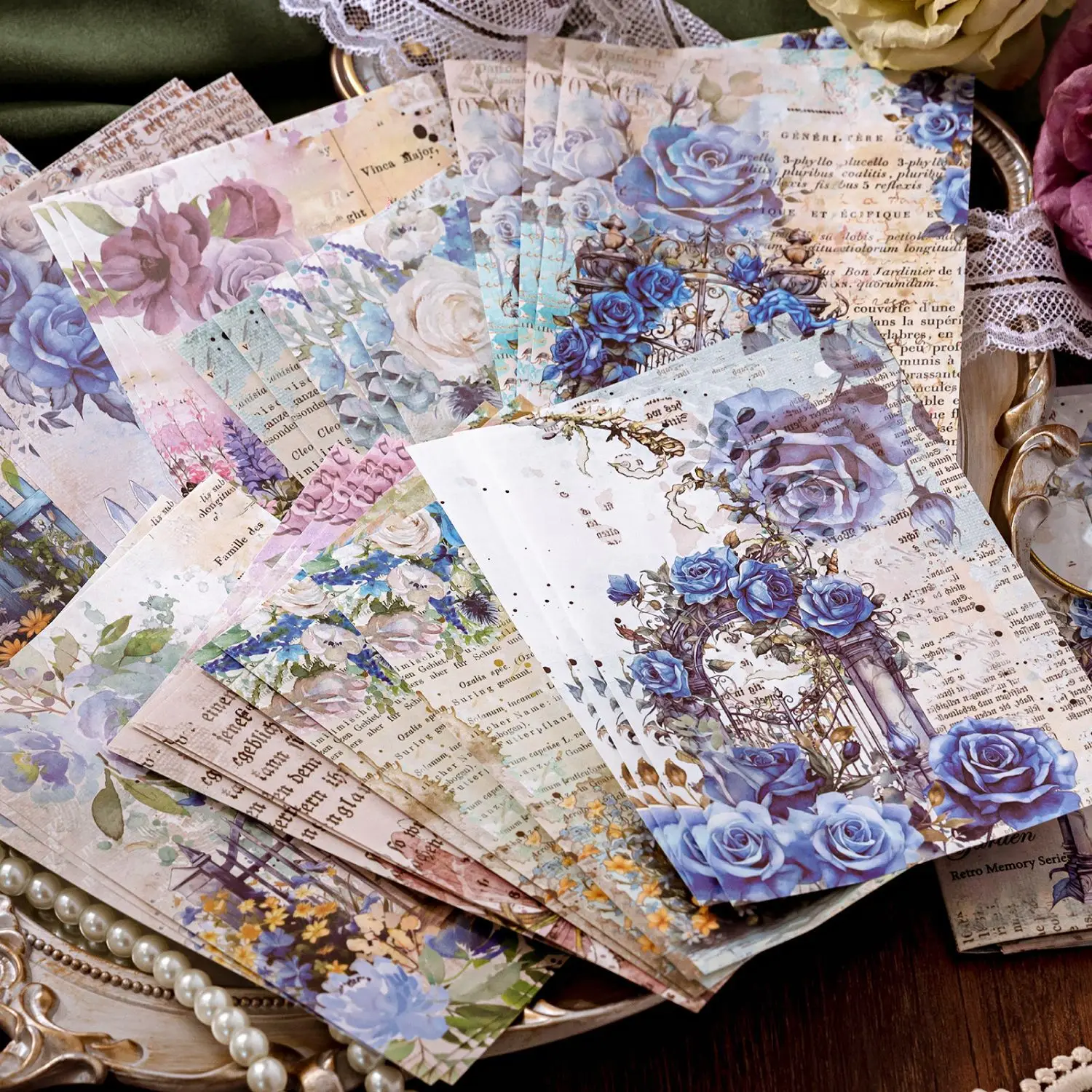 

30 шт., бумажные декоративные ретро-альбомы для дневника, скрапбукинга