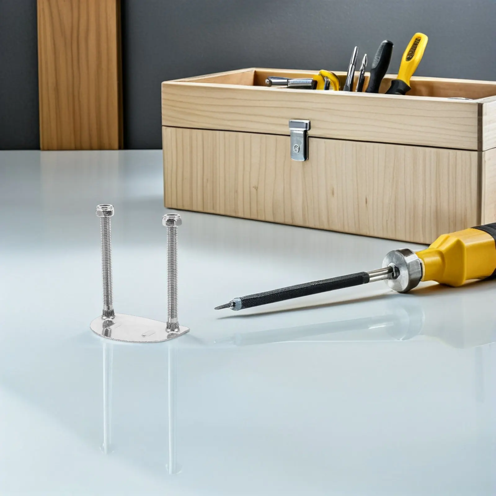 

8Pcs Roller Skating Shoe Accessories Stainless Steel Bracket Plates Stable Mounting Hardware for Four Wheel Roller Skates Skate