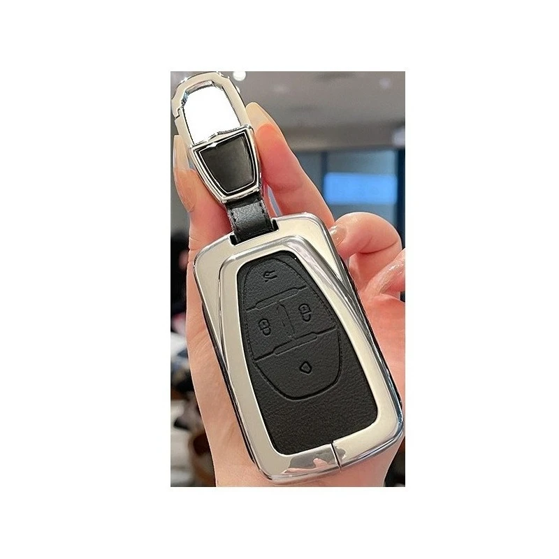 Premium Zinc Alloy Key Cover Case for VinFast VF8/VF3/VF6/VF7/VF5/A2.0 - Protective Key Fob Shell Key Bag Chain