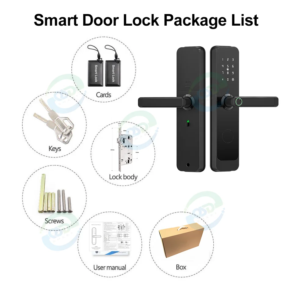 7255 Euro Hotel Smart Door Lock Keyless Wifi/BLE/RFID Card Operated Aluminum Euro Mortise Digital Code Fingerprint Recognition view 6